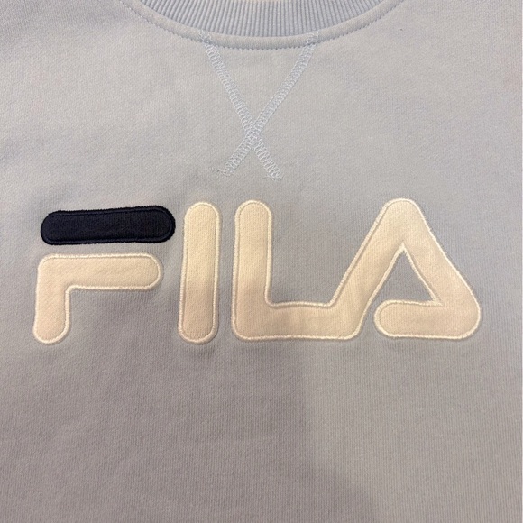 FILA Crewneck Sweatshirt Women's Blue Size Large Long Sleeve - Picture 3 of 8